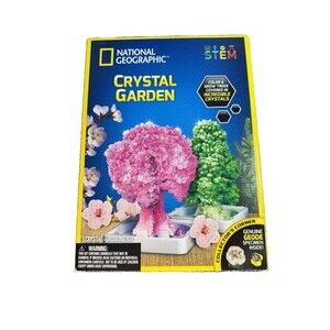 National Geographic Crystal Garden Growing Kit STEM Includes Genuine Geode